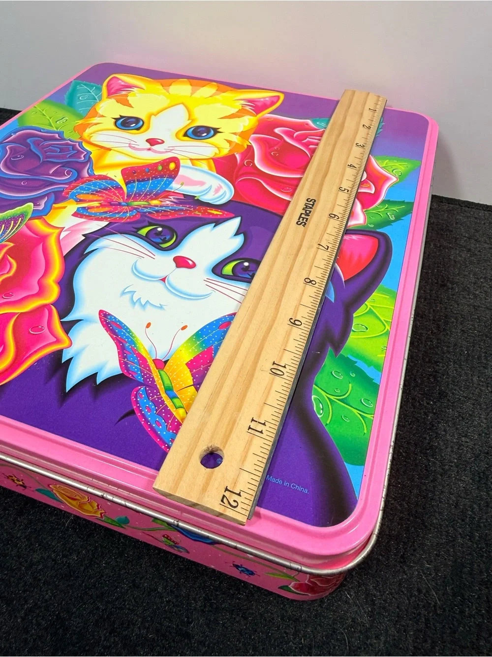 VTG Lisa Frank Kittens and Butterflies Tin only 10.5”x12” *READ - Picture 2 of 16